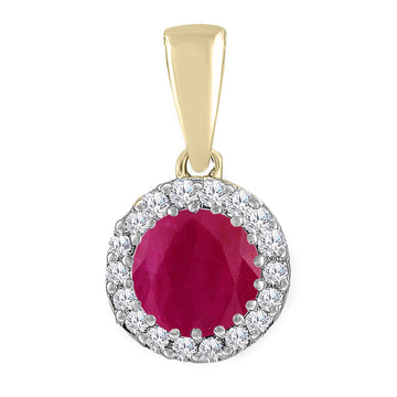 9CT LANA RUBY & DIAMOND PENDANT