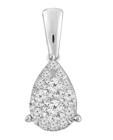 9CT ELEGANZA PEAR DIAMOND NECKLACE