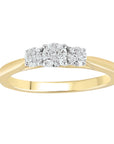 9CT TULLY DIAMOND TRILOGY RING