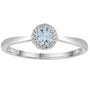 9CT LANA AQUAMARINE & DIAMOND RING