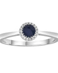 9CT LANA SAPPHIRE & DIAMOND RING