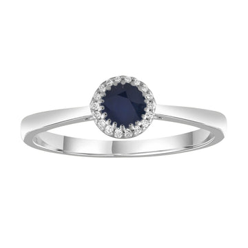 9CT LANA SAPPHIRE & DIAMOND RING