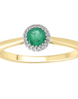 9CT LANA EMERALD & DIAMOND RING