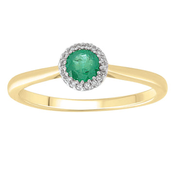 9CT LANA EMERALD & DIAMOND RING