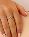 9CT LANA EMERALD & DIAMOND RING