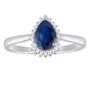 9CT ARIEL SAPPHIRE & DIAMOND RING