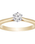 9CT LEONA SOLITAIRE DIAMOND RING