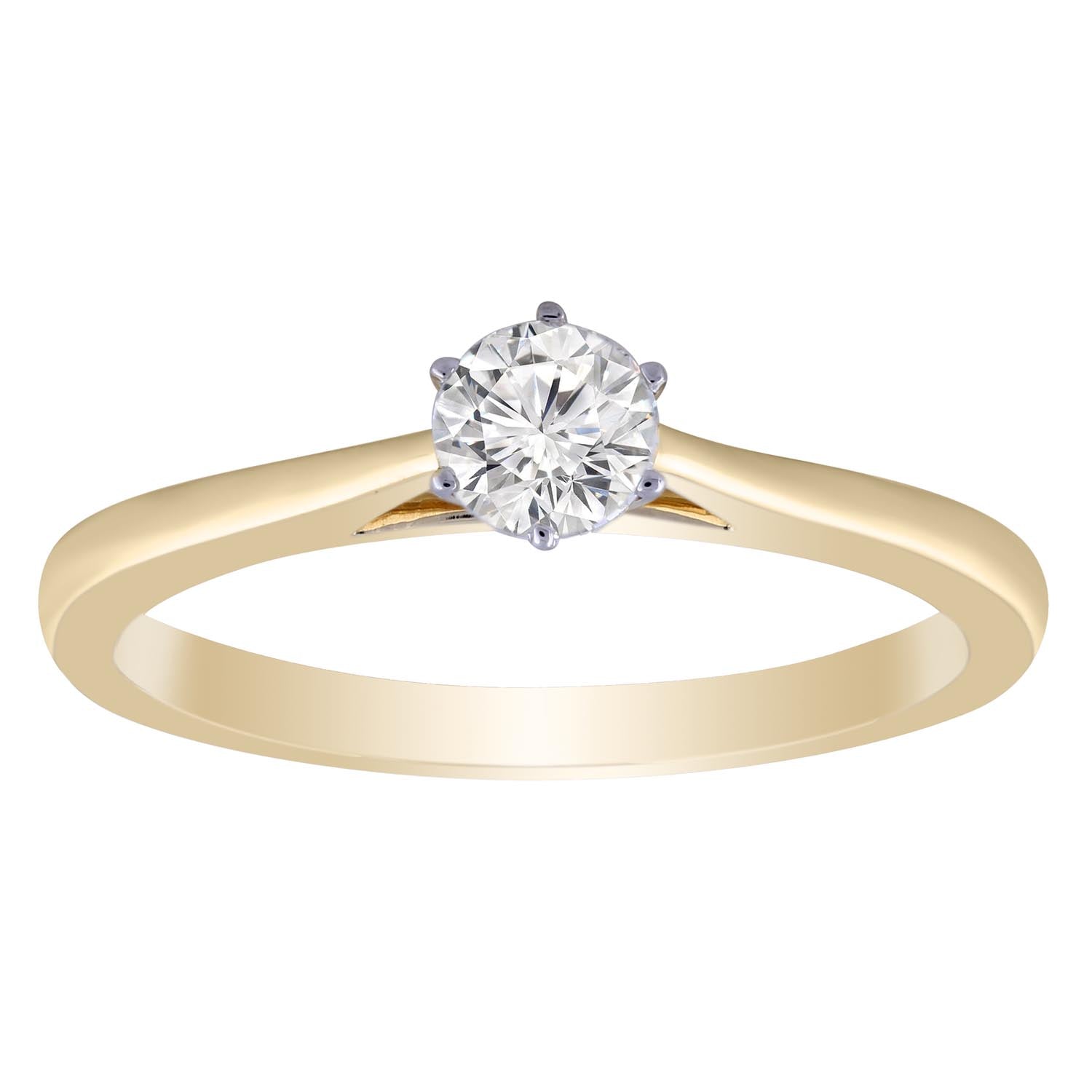 9CT LEONA SOLITAIRE DIAMOND RING