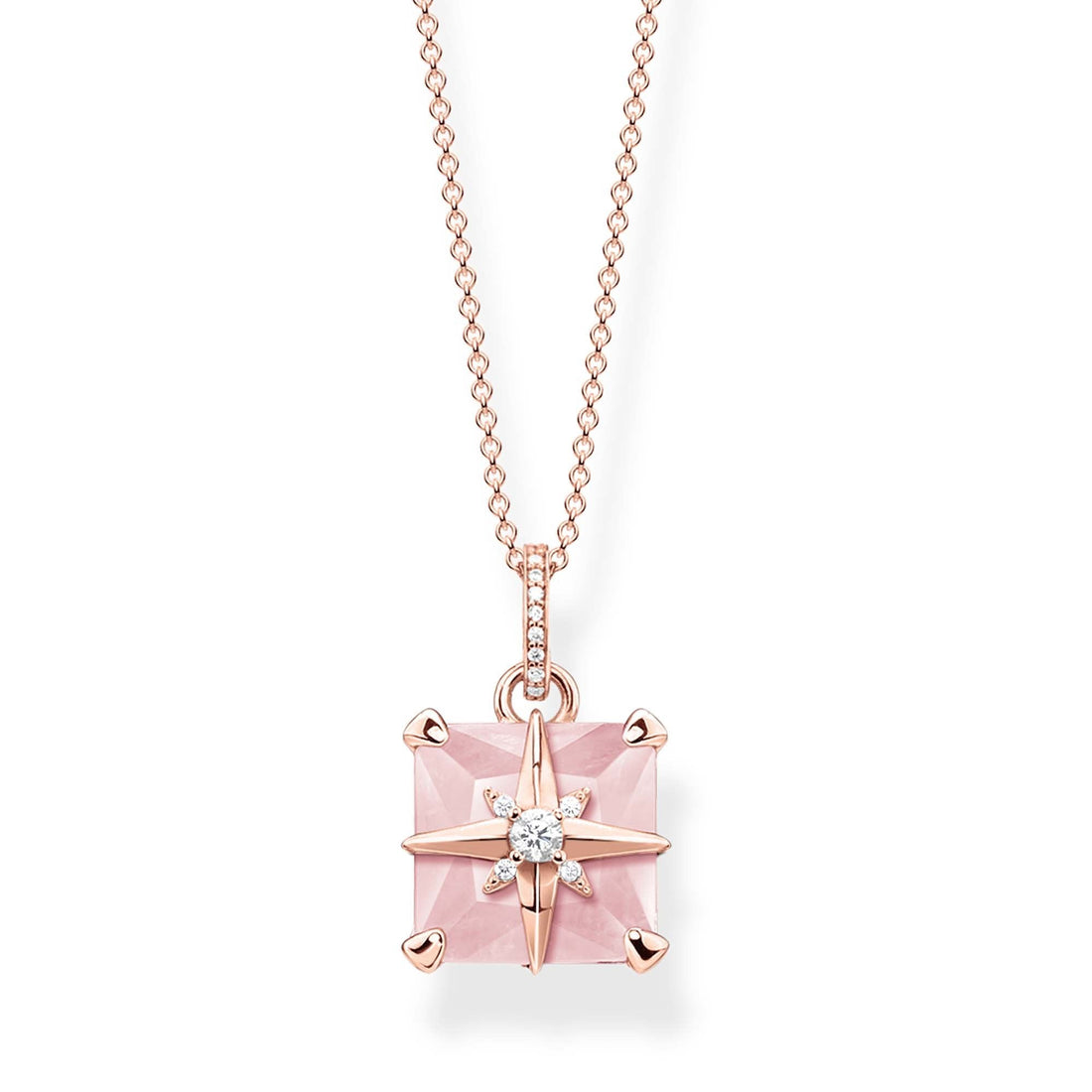 Thomas Sabo Necklace Pink Stone With Star