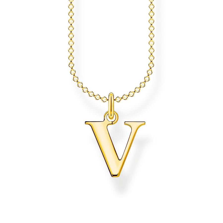 Thomas Sabo Necklace Letter V Gold