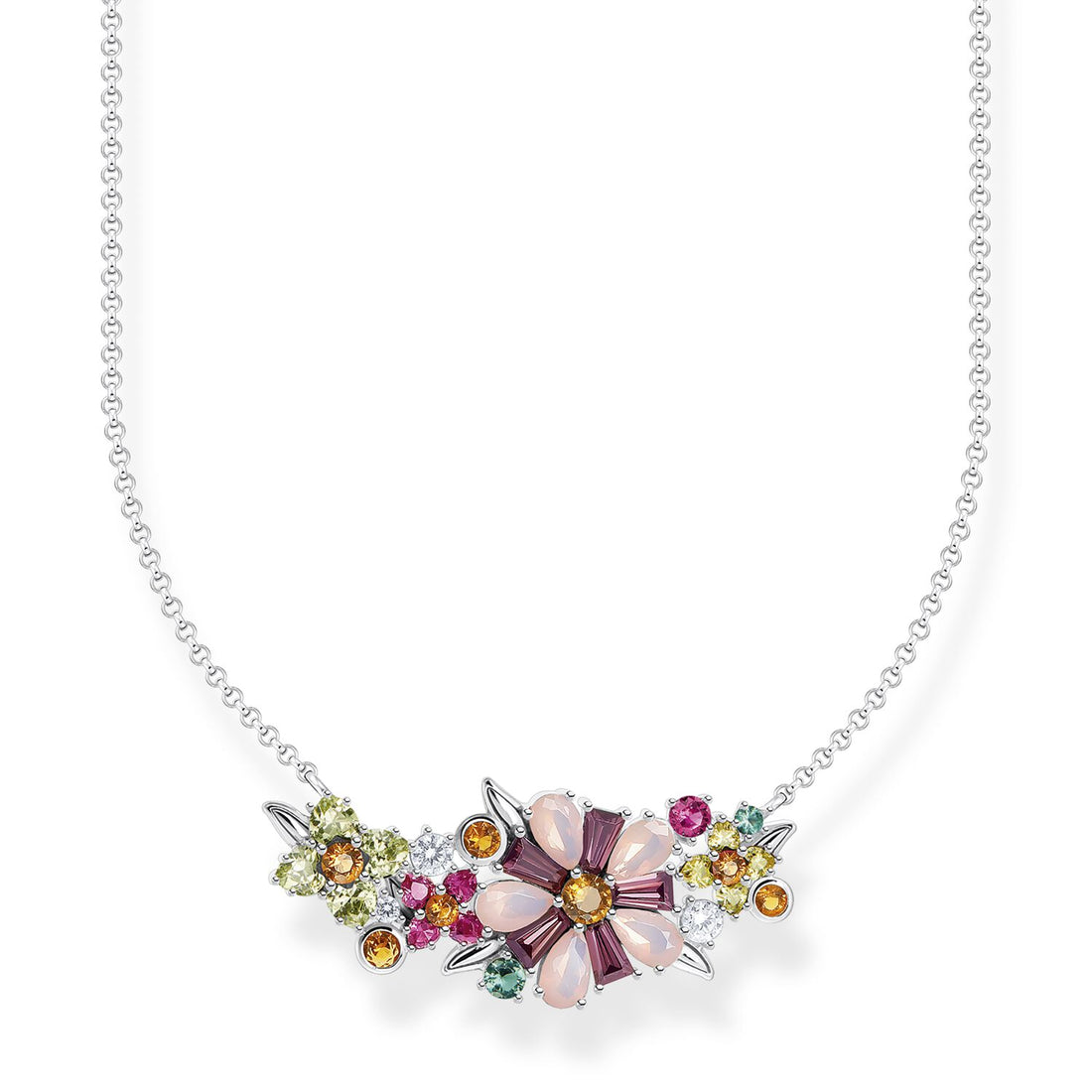 Thomas Sabo Necklace Flowers Silver