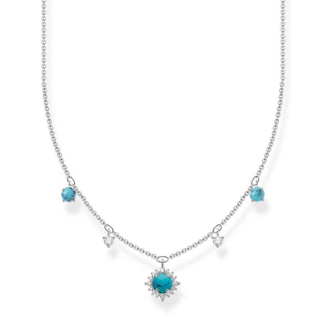 Thomas Sabo Necklace Blue Stone Silver