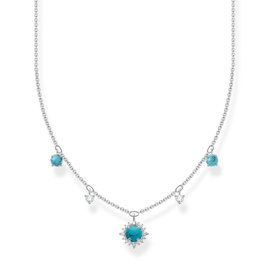 Thomas Sabo Necklace Blue Stone Silver