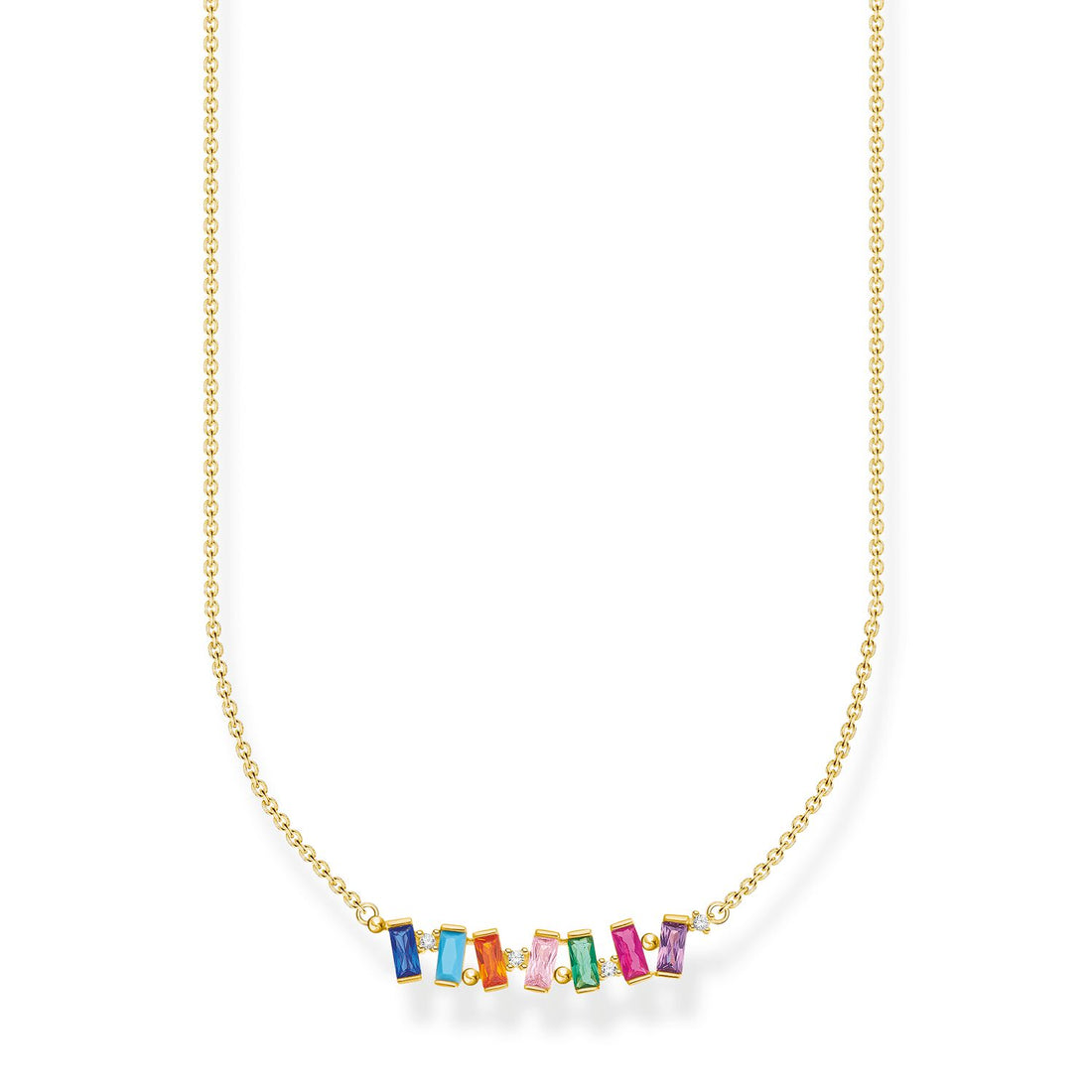 Thomas Sabo Necklace Colourful Stones Gold