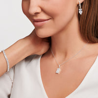 Thomas Sabo Necklace White Stone Silver