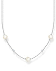 Thomas Sabo Necklace pearls and white stones silver