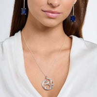 Thomas Sabo Necklace tail fin and wave with blue stones