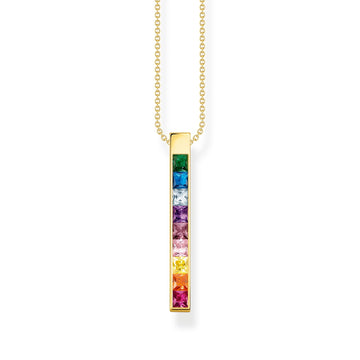 THOMAS SABO Necklace colourful stones gold