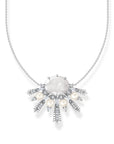 THOMAS SABO Necklace milky quartz with winter sun rays silver