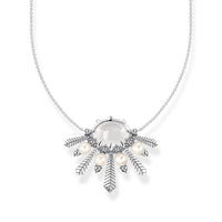 THOMAS SABO Necklace milky quartz with winter sun rays silver