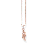 THOMAS SABO Necklace phoenix wing with pink stones rose gold