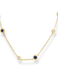 9CT LIANNA SAPPHIRE AND DIAMOND NECKLACE