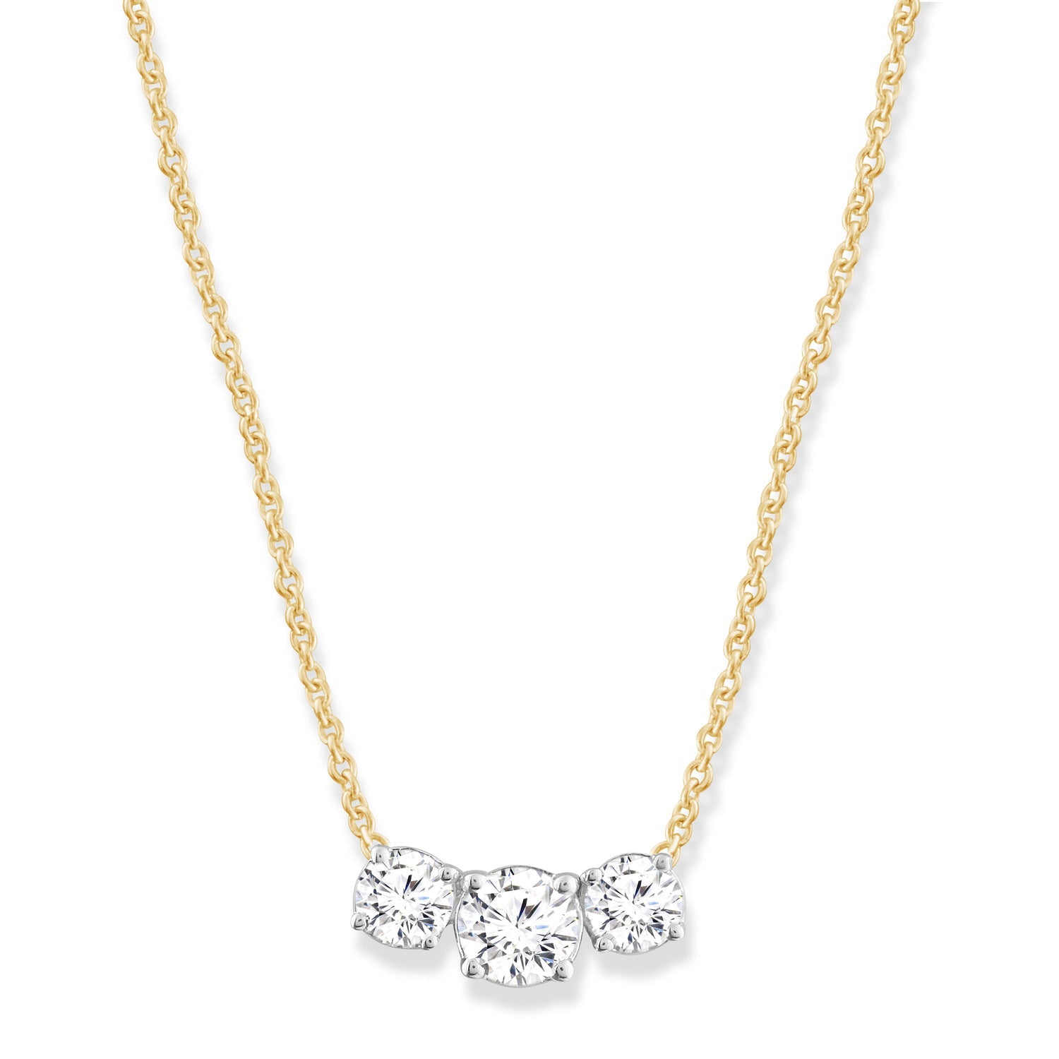 9CT CATIA DIAMOND TRILOGY NECKLACE