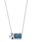 9CT ALESSIA TOPAZ & DIAMOND NECKLACE