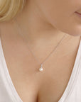 9CT SAVANNAH PEARL & DIAMOND NECKLACE