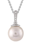 9CT SAVANNAH PEARL & DIAMOND NECKLACE