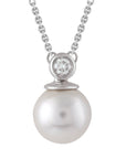 9CT LINA DIAMOND & PEARL NECKLACE