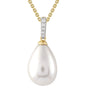 9CT PAMELA PEARL & DIAMOND NECKLACE