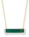 9CT WICKED GREEN ONYX & DIAMOND NECKLACE