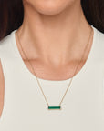 9CT WICKED GREEN ONYX & DIAMOND NECKLACE