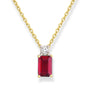 9CT CATALINA RUBY & DIAMOND NECKLACE