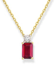 9CT CATALINA RUBY & DIAMOND NECKLACE