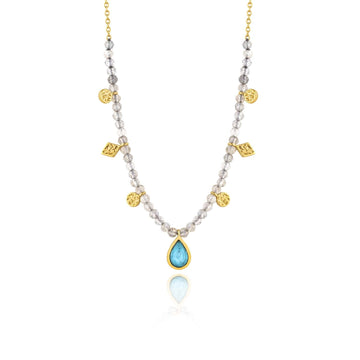 Ania Haie Turquoise Labradorite Necklace - Gold