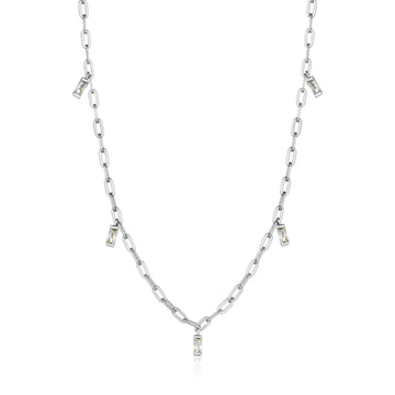 Ania Haie Glow Drop Necklace - Silver