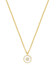 Ania Haie Optic White Enamel Disc Gold Necklace