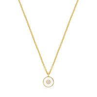 Ania Haie Optic White Enamel Disc Gold Necklace