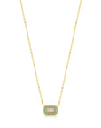 Ania Haie Sage Enamel Emblem Gold Necklace