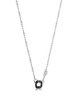 Ania Haie Raven Black Enamel Silver Link Necklace