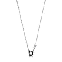 Ania Haie Raven Black Enamel Silver Link Necklace