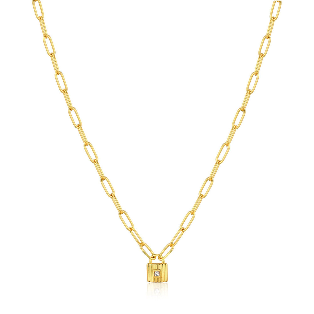 Ania Haie Gold Chunky Chain Padlock Necklace