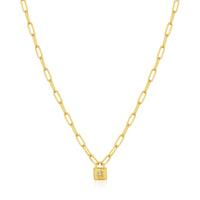 Ania Haie Gold Chunky Chain Padlock Necklace