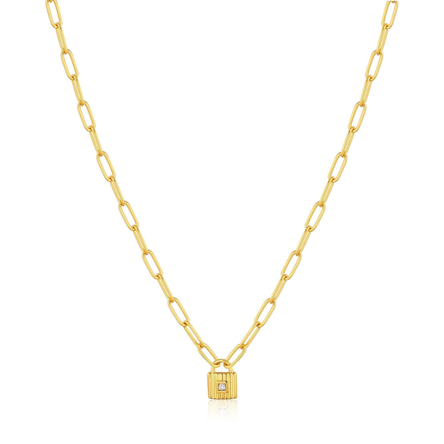 Ania Haie Gold Chunky Chain Padlock Necklace