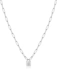 Ania Haie Silver Chunky Chain Padlock Necklace