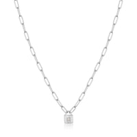 Ania Haie Silver Chunky Chain Padlock Necklace