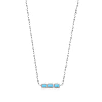 Ania Haie Turquoise Silver Bar Necklace