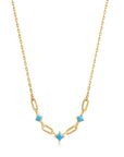 Ania Haie Turquoise Gold Link Necklace